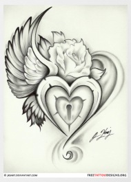 How To Draw A Heart Lock, Heart Lock Tattoo, Step by Step, Drawing Guide,  by Dawn - DragoArt